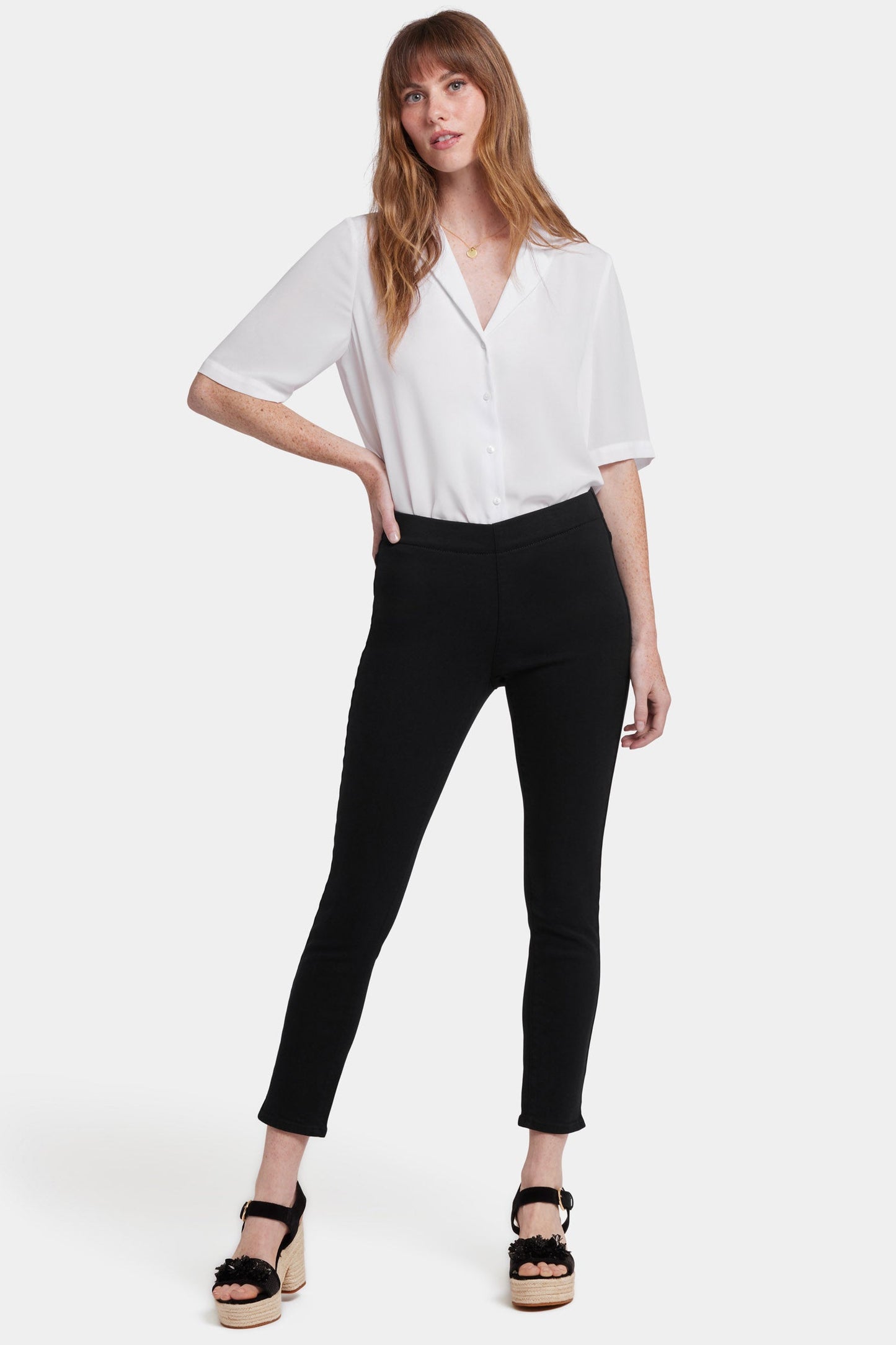 Ami Skinny Ankle Pull-On Jeans - Overdye Black