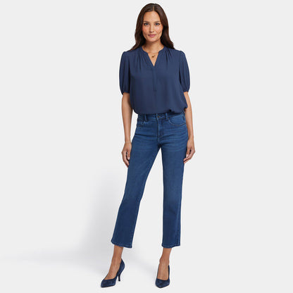 Marilyn Straight Ankle Jeans - Ibiza Blues