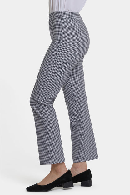 Pull-On Slim Ankle Trouser Pants - Harris Houndstooth