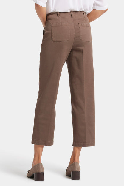 Marilyn Straight Ankle Pants - Dark Wood