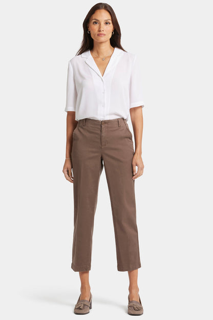 Marilyn Straight Ankle Pants - Dark Wood