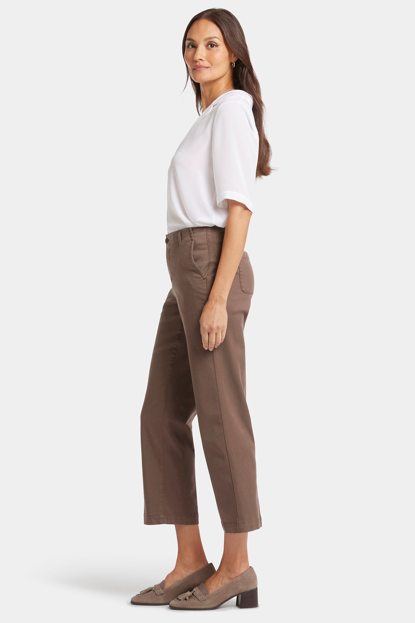 Marilyn Straight Ankle Pants - Dark Wood