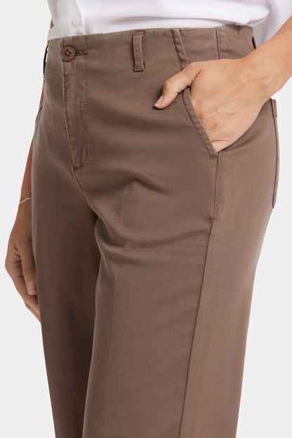 Marilyn Straight Ankle Pants - Dark Wood