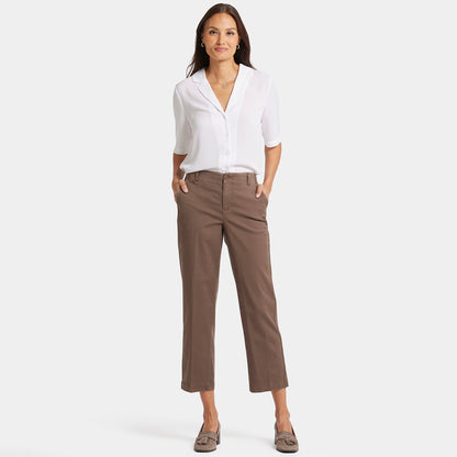 Marilyn Straight Ankle Pants - Dark Wood