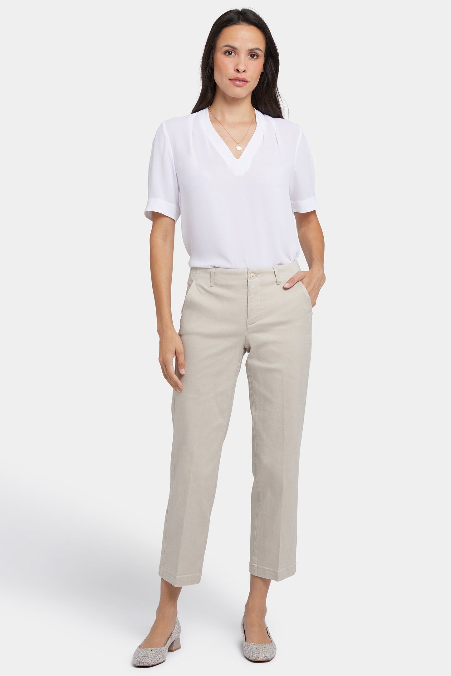Marilyn Straight Ankle Pants - Feather