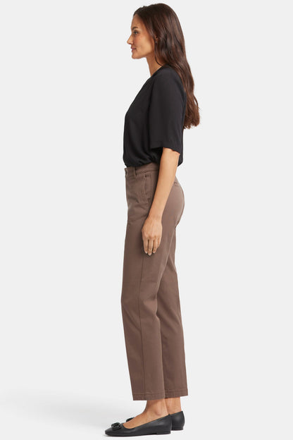 Sadie Slim Pants - Dark Wood