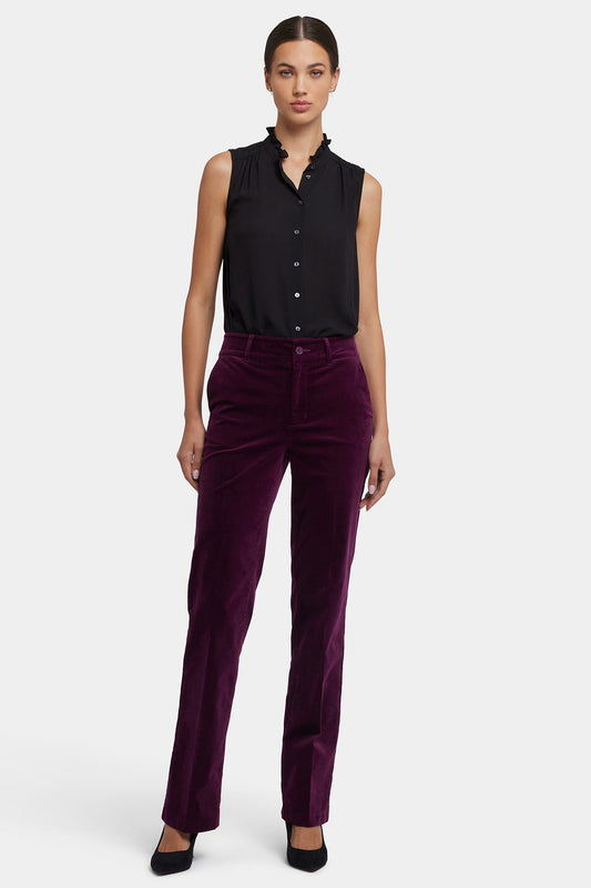 Straight Trouser Pants - Plum