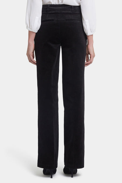 Straight Leg Trouser Pants - Black