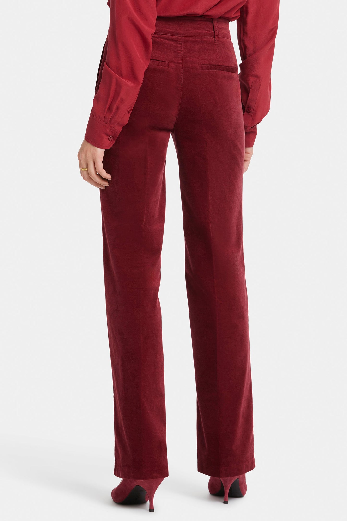 Straight Trouser Pants - Wild Currant