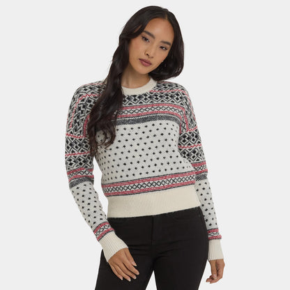Fairisle Pullover Sweater - Ivory Black