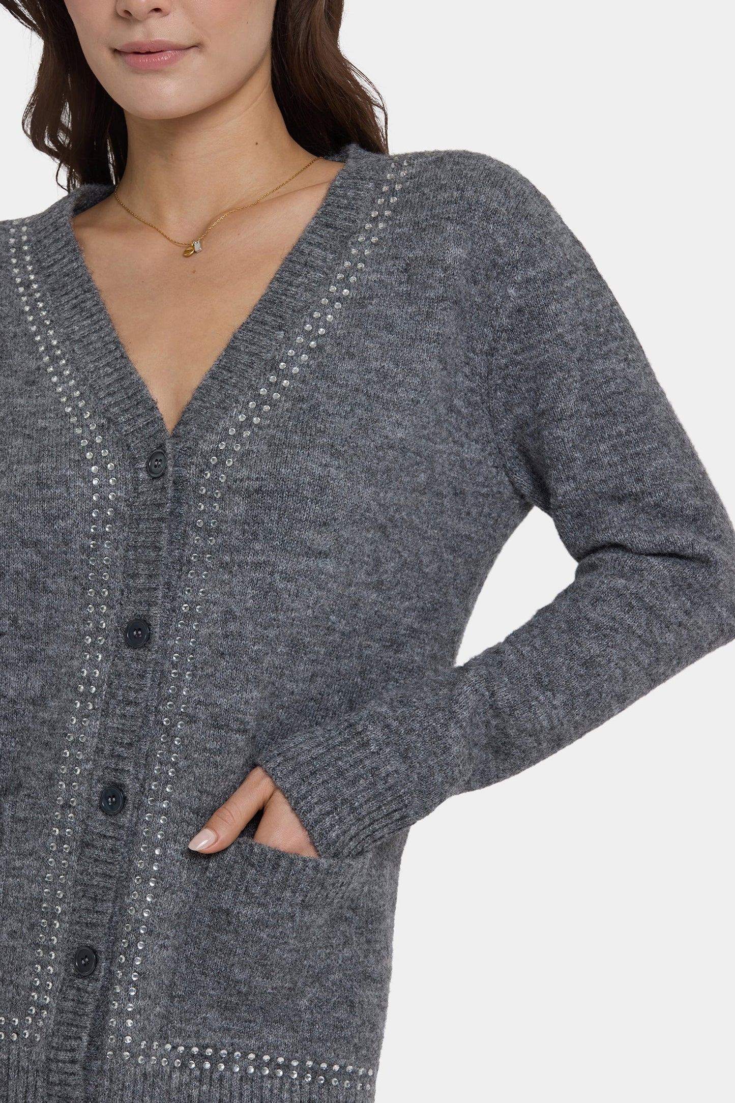 Crystal Cardigan - Charcoal Heather