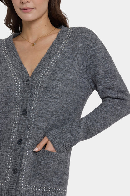 Crystal Cardigan - Charcoal Heather