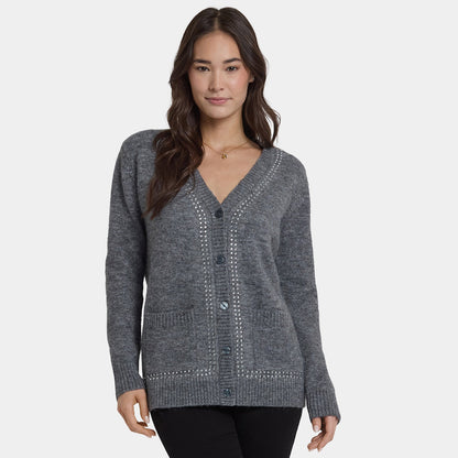 Crystal Cardigan - Charcoal Heather