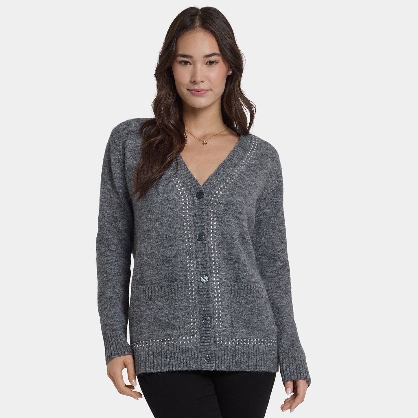 Crystal Cardigan - Charcoal Heather