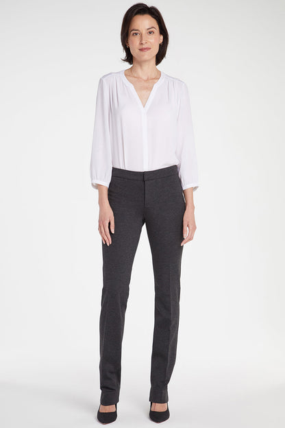 Slim Trouser Pants In Petite - Charcoal Heathered