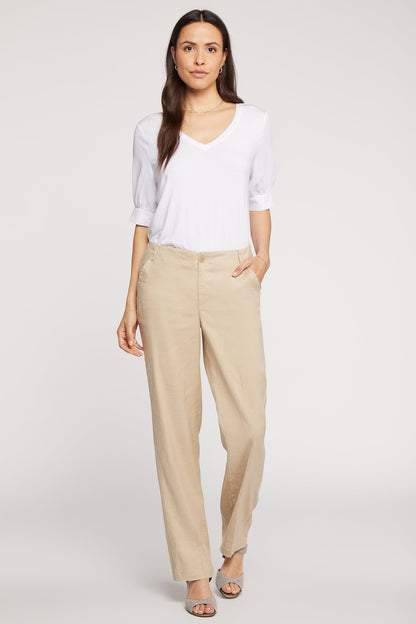 Marilyn Straight Pants In Petite - Feather