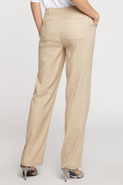Marilyn Straight Pants In Petite - Feather