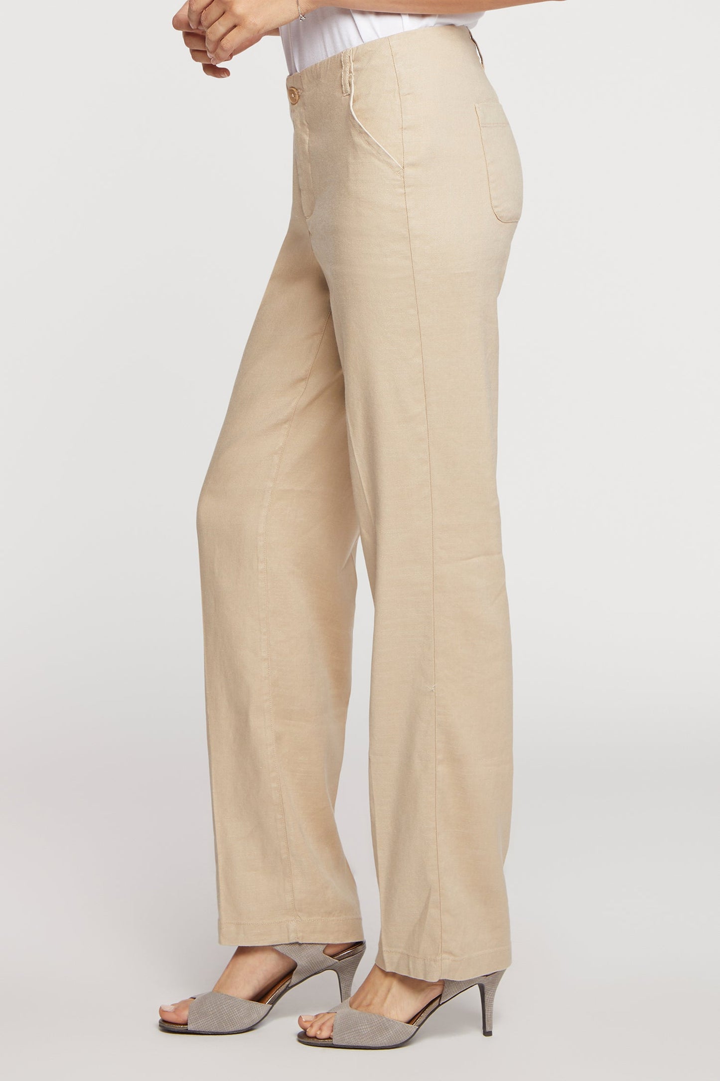 Marilyn Straight Pants In Petite - Feather
