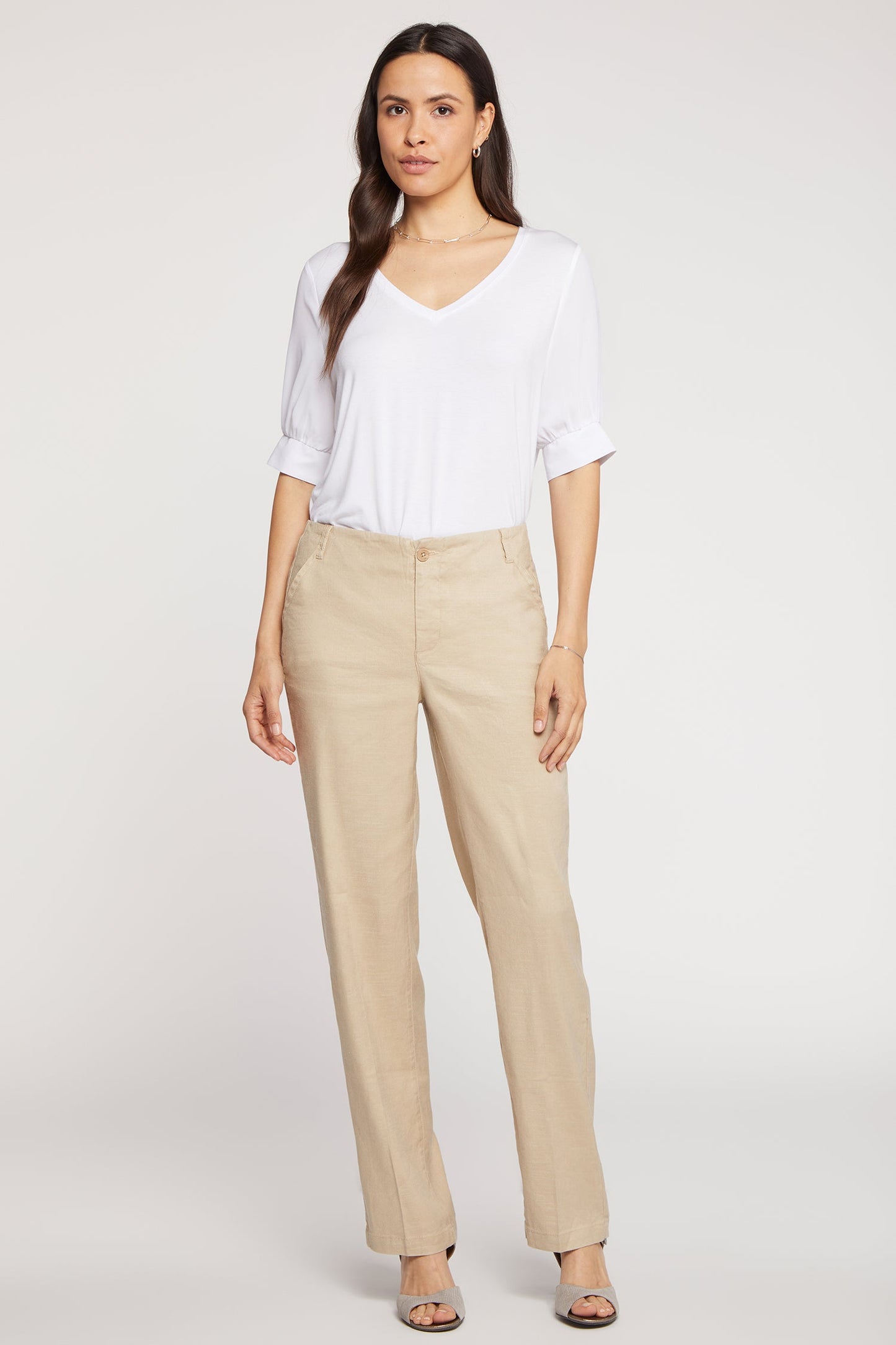 Marilyn Straight Pants In Petite - Feather