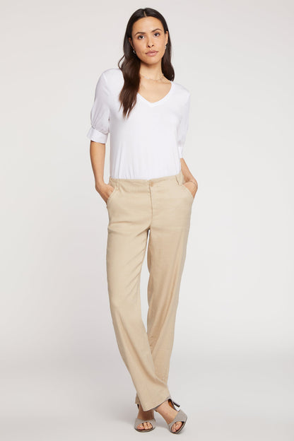 Marilyn Straight Pants In Petite - Feather