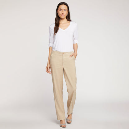 Marilyn Straight Pants In Petite - Feather
