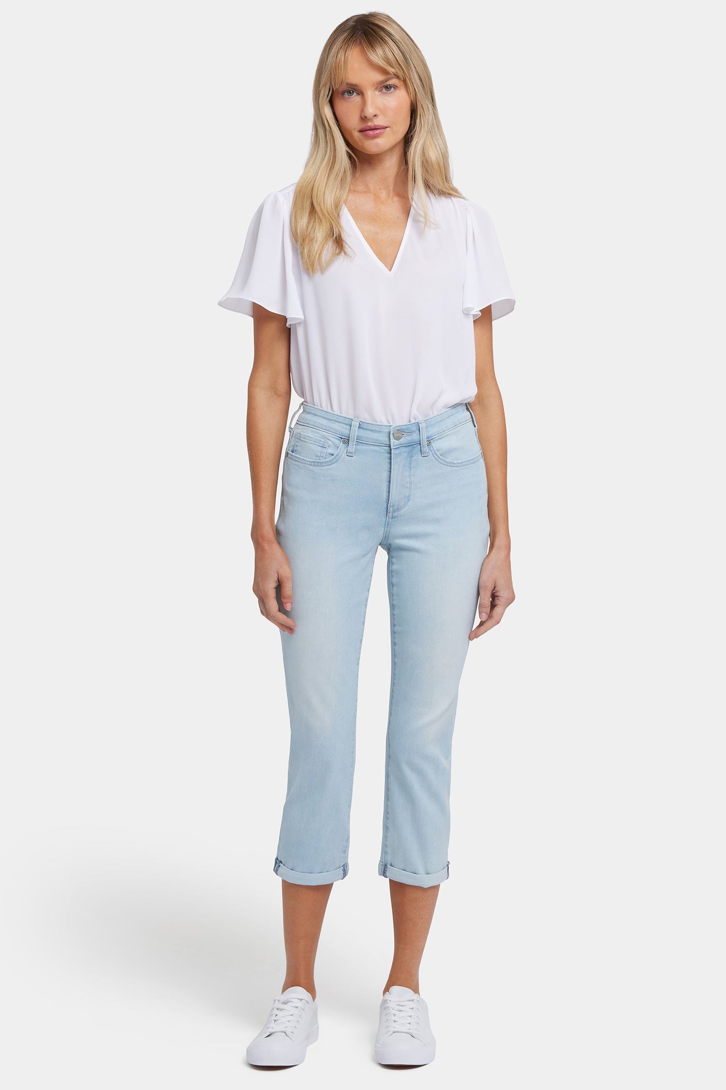 Chloe Skinny Capri Jeans In Petite - Clear Waters