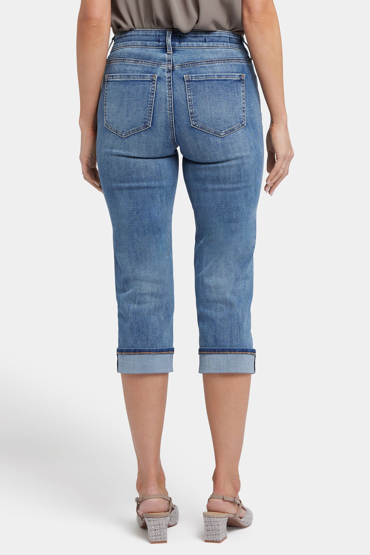 Marilyn Straight Crop Jeans In Petite - Majorca Bay