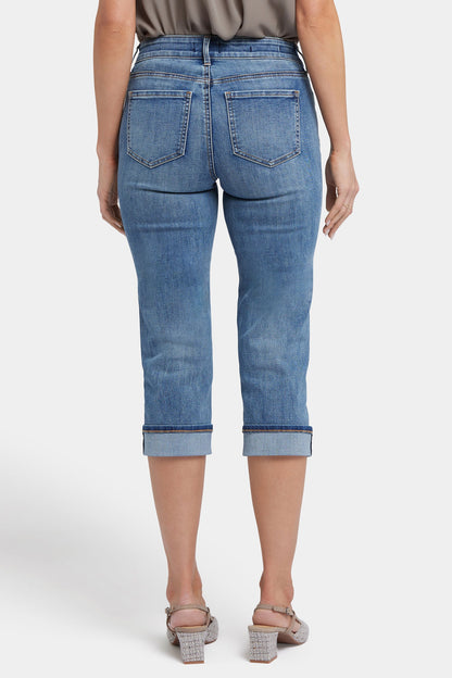 Marilyn Straight Crop Jeans In Petite - Majorca Bay