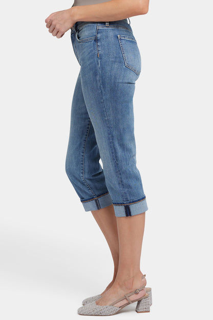 Marilyn Straight Crop Jeans In Petite - Majorca Bay