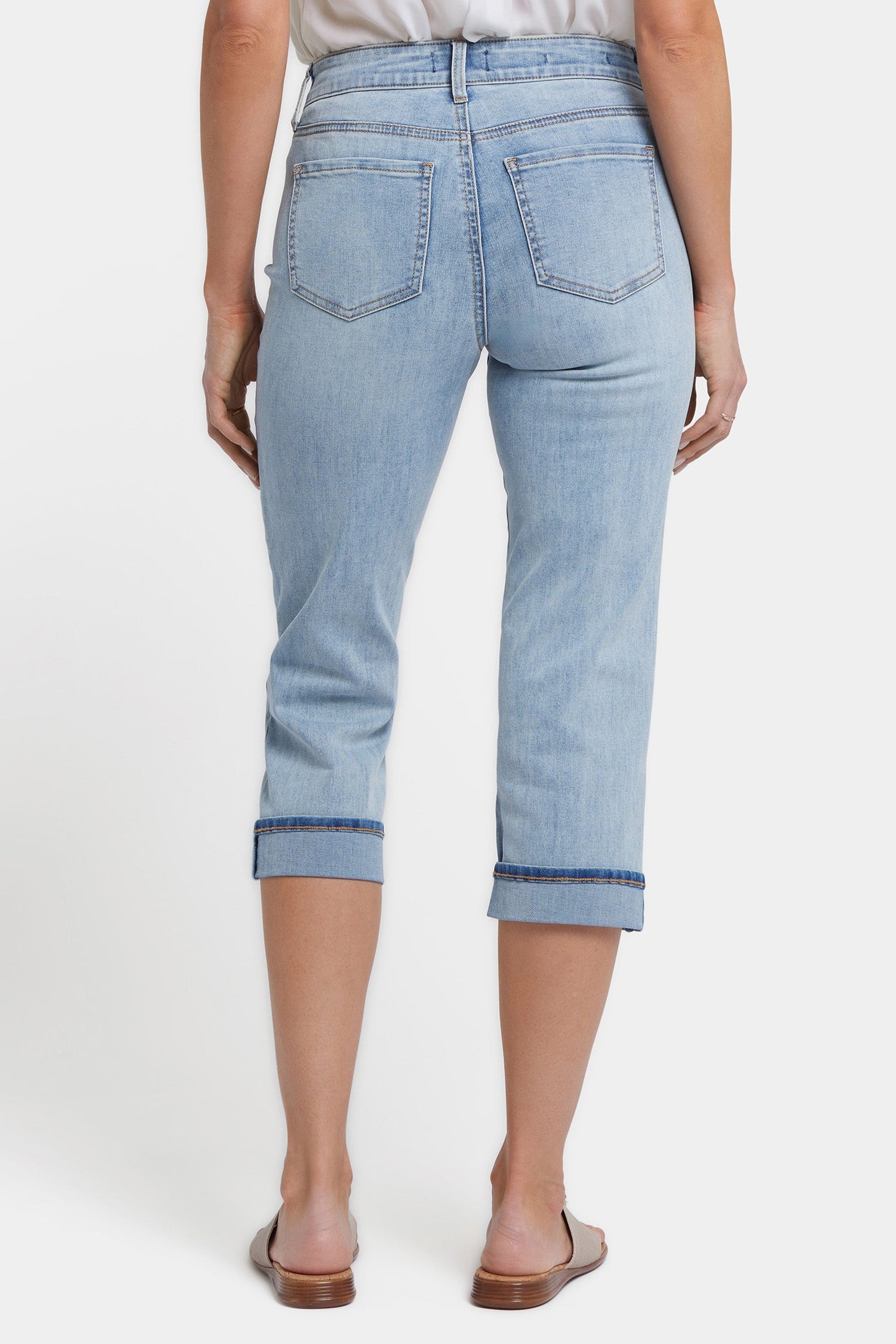 Marilyn Straight Crop Jeans In Petite - Santiago Sea