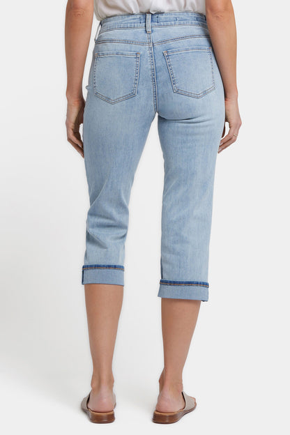 Marilyn Straight Crop Jeans In Petite - Santiago Sea