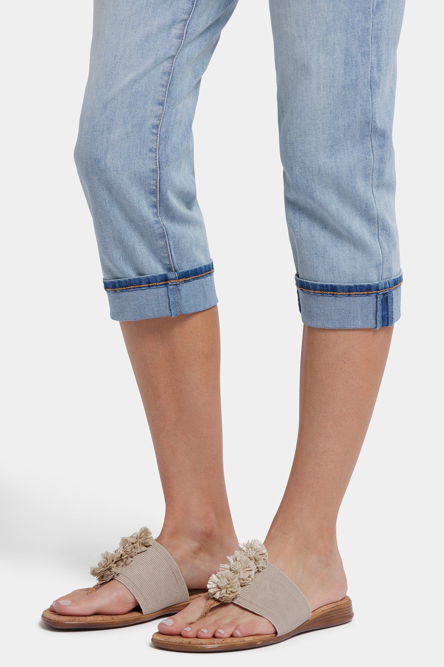 Marilyn Straight Crop Jeans In Petite - Santiago Sea