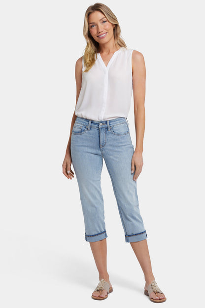 Marilyn Straight Crop Jeans In Petite - Santiago Sea
