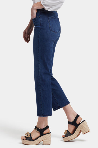 Marilyn Straight Ankle Jeans In Petite - Ibiza Blues