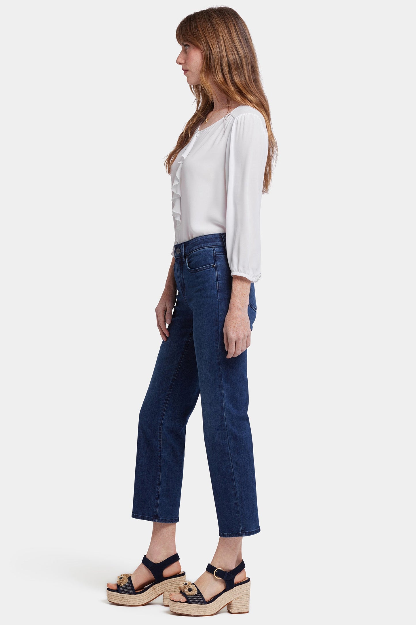 Marilyn Straight Ankle Jeans In Petite - Ibiza Blues