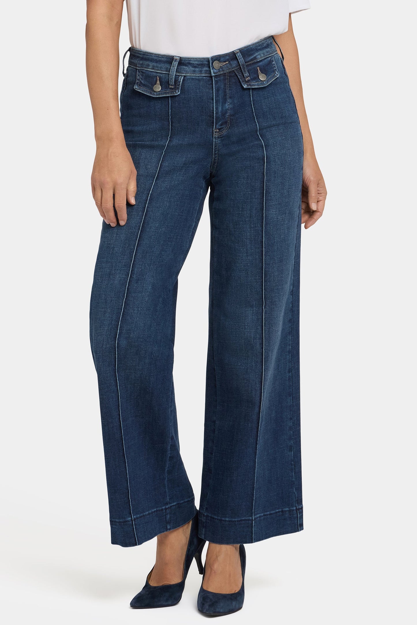 Teresa Wide Leg Jeans In Petite - Louvre Sapphire