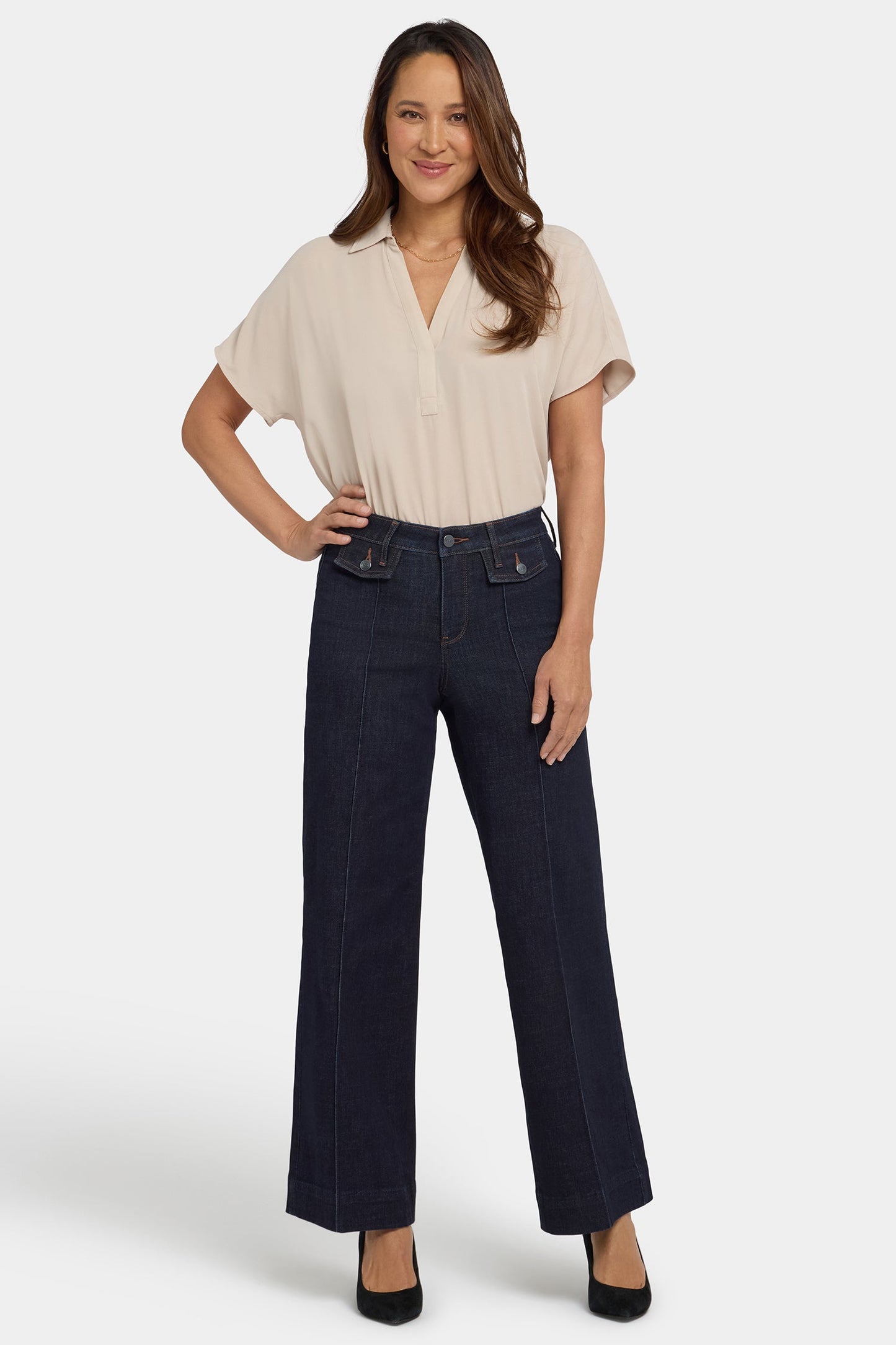 Teresa Wide Leg Jeans In Petite - Magical