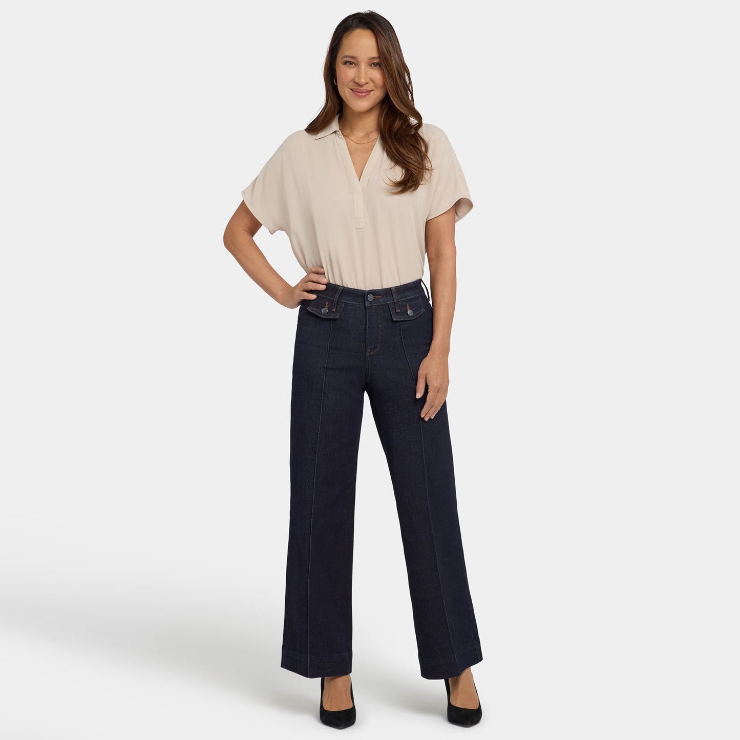 Teresa Wide Leg Jeans In Petite - Magical