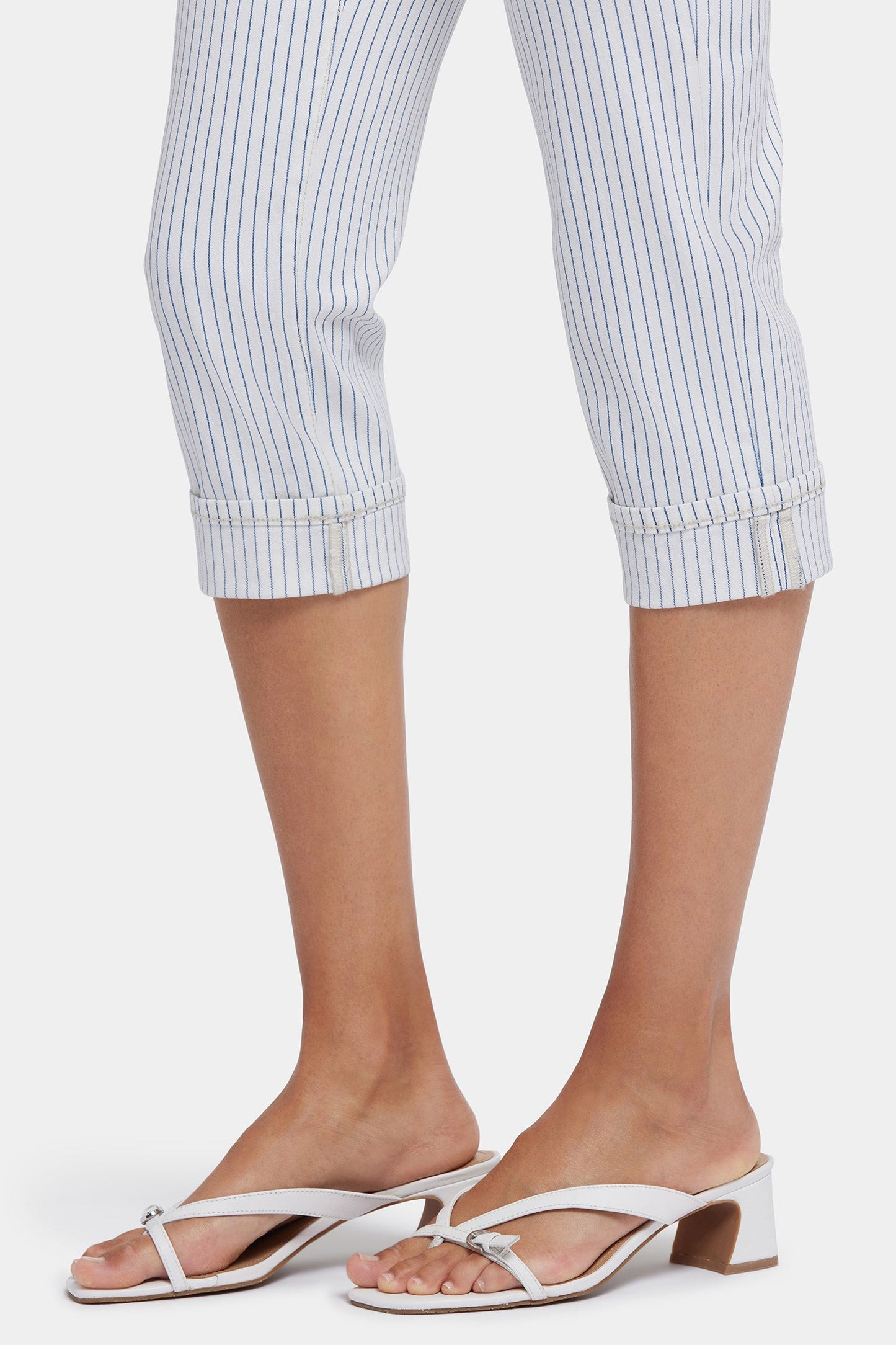 Marilyn Straight Crop Jeans In Petite - Palencia Stripe