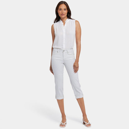 Marilyn Straight Crop Jeans In Petite - Palencia Stripe