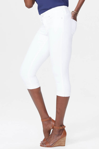 Marilyn Straight Crop Jeans In Petite - Optic White