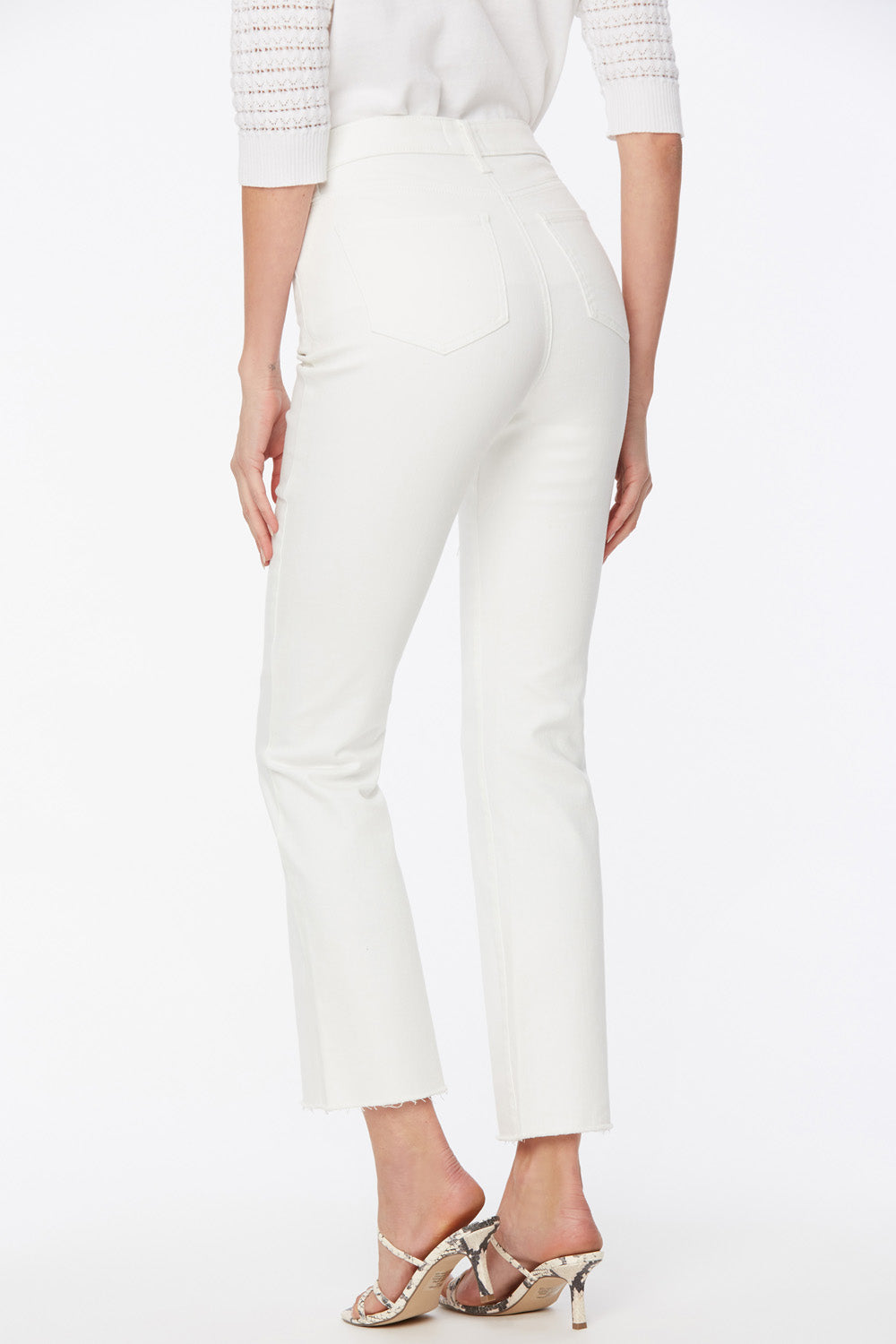 Slim Bootcut Ankle Jeans In Petite - Optic White