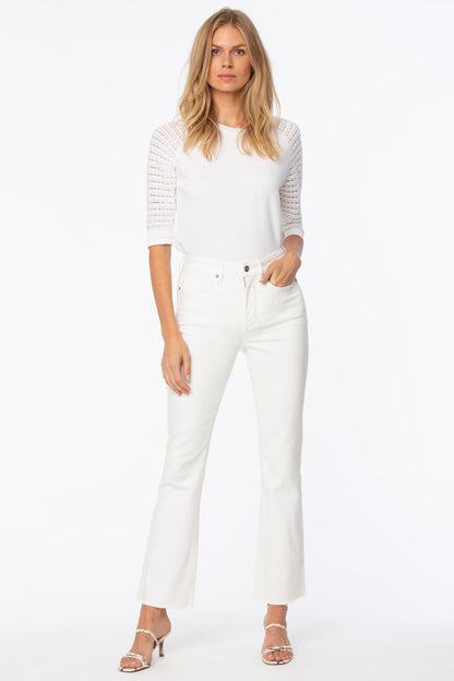 Slim Bootcut Ankle Jeans In Petite - Optic White