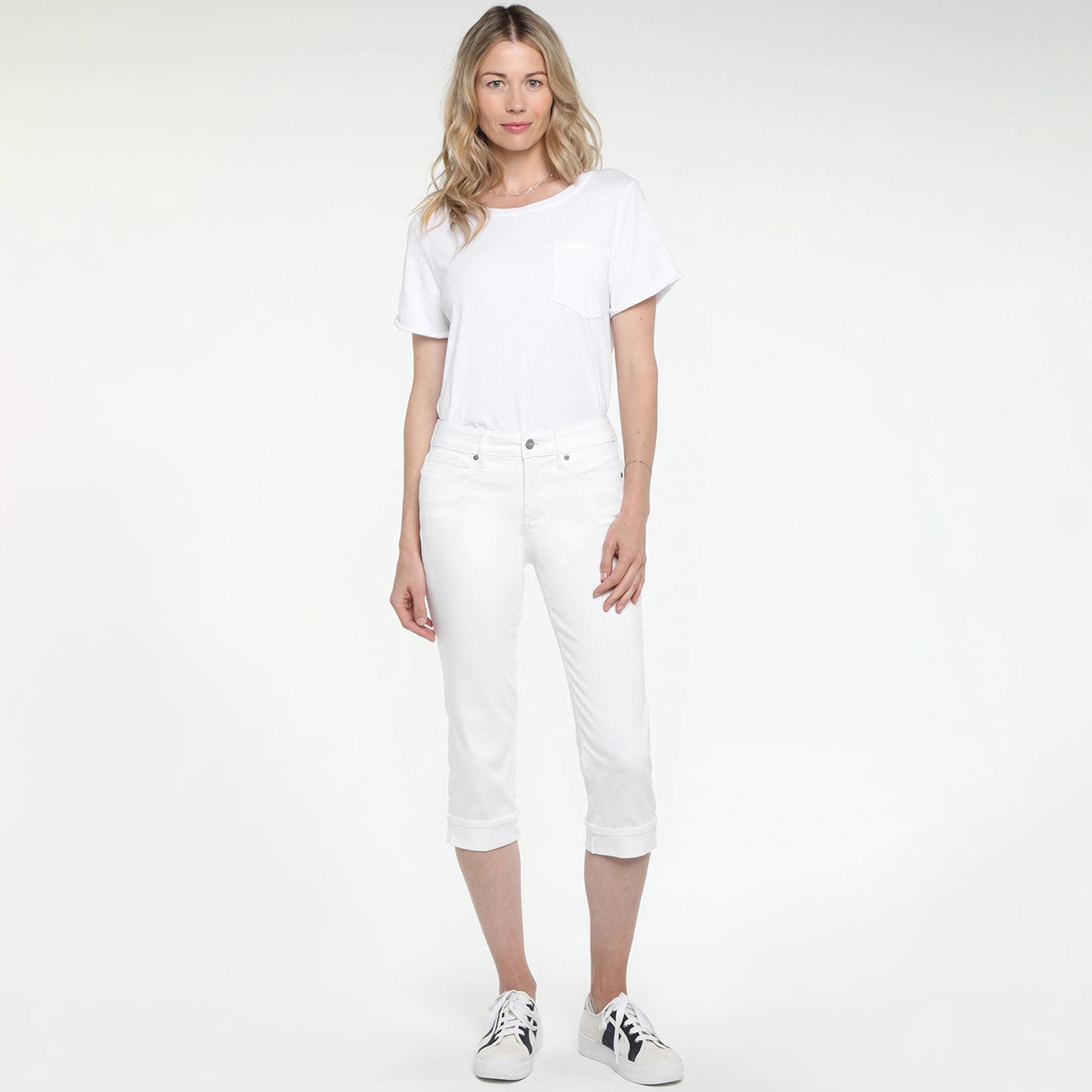 Marilyn Straight Crop Jeans In Petite - Optic White