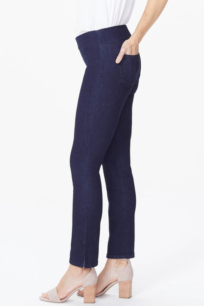 Skinny Ankle Pull-On Jeans In Petite - Rinse