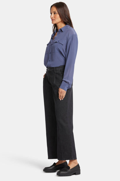 Teresa Wide Leg Ankle Jeans In Petite - Eternity