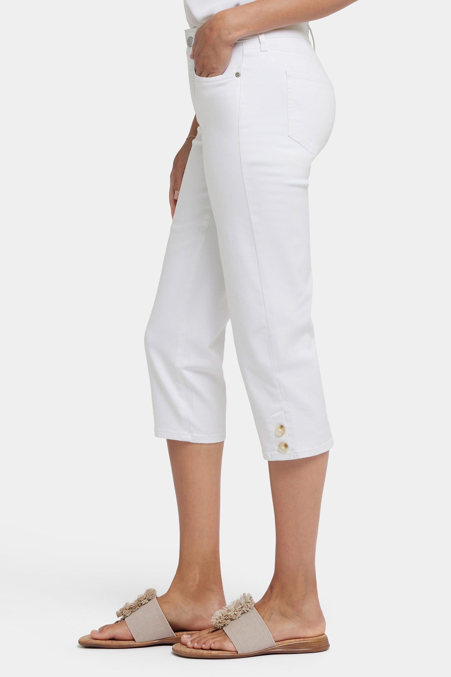 Marilyn Straight Crop Jeans In Petite - Optic White