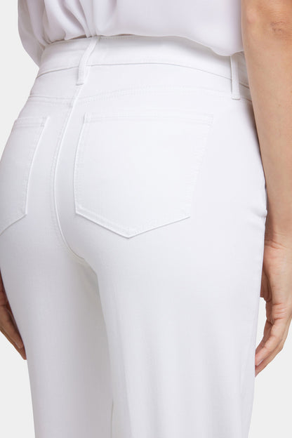 Teresa Wide Leg Ankle Jeans In Petite - Optic White