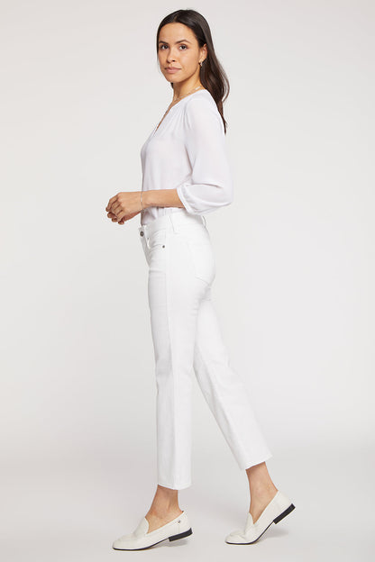 Marilyn Straight Ankle Jeans In Petite - Optic White
