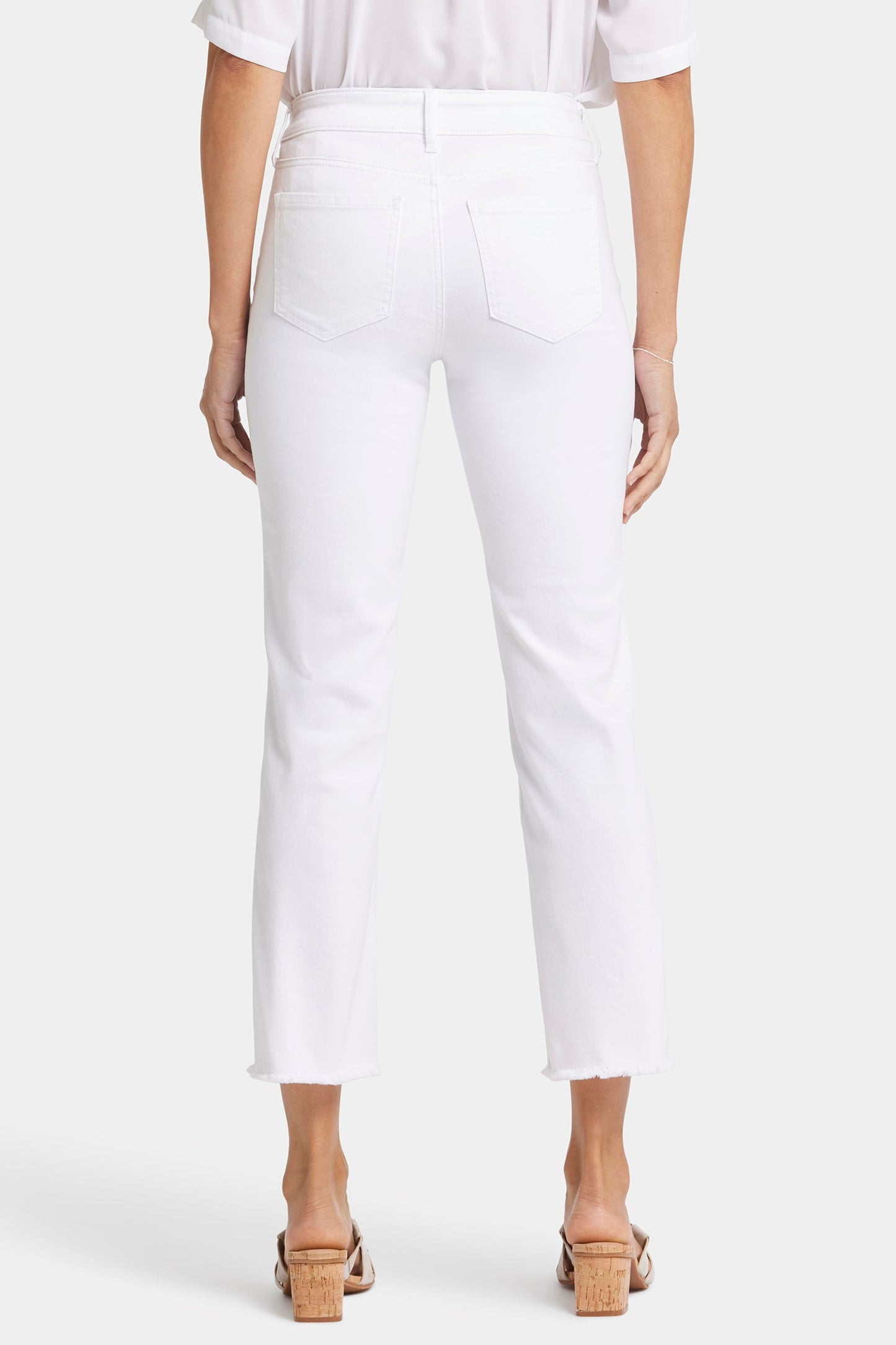 Marilyn Straight Ankle Jeans In Petite - Optic White